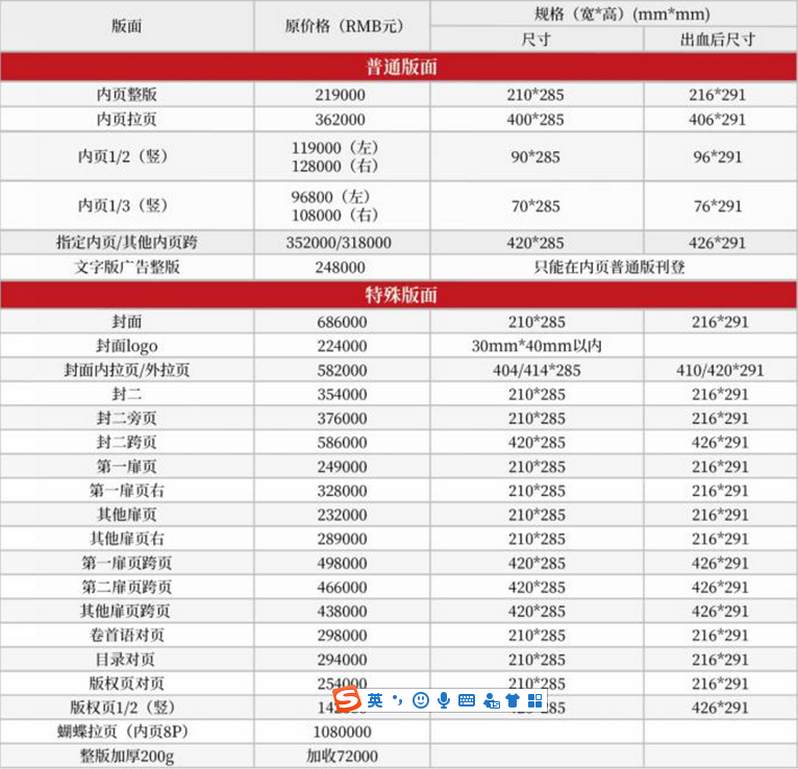 《廣鐵悅行》雜志廣告價格